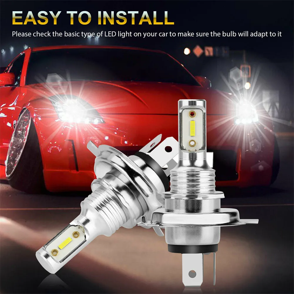 2pc H4 LED Headlight Bulbs Headlamp Fog Lights Conversion Kit Super High/Low Beam 4000LM 6000K White High Brightness Lighting
2pc H4 LED Headlight Bulbs Headlamp Fog Lights Conversion Kit Super High/Low Beam 4000LM 6000K White High Brightness Lighting