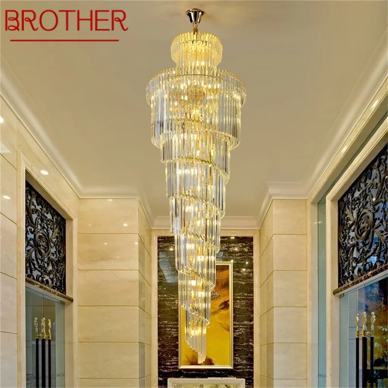 BROTHER Gold Chandelier Lamp Fixtures Luxury Pendant Light Postmodern Home LED Decorative for Stairs Hall
BROTHER Gold Chandelier Lamp Fixtures Luxury Pendant Light Postmodern Home LED Decorative for Stairs Hall