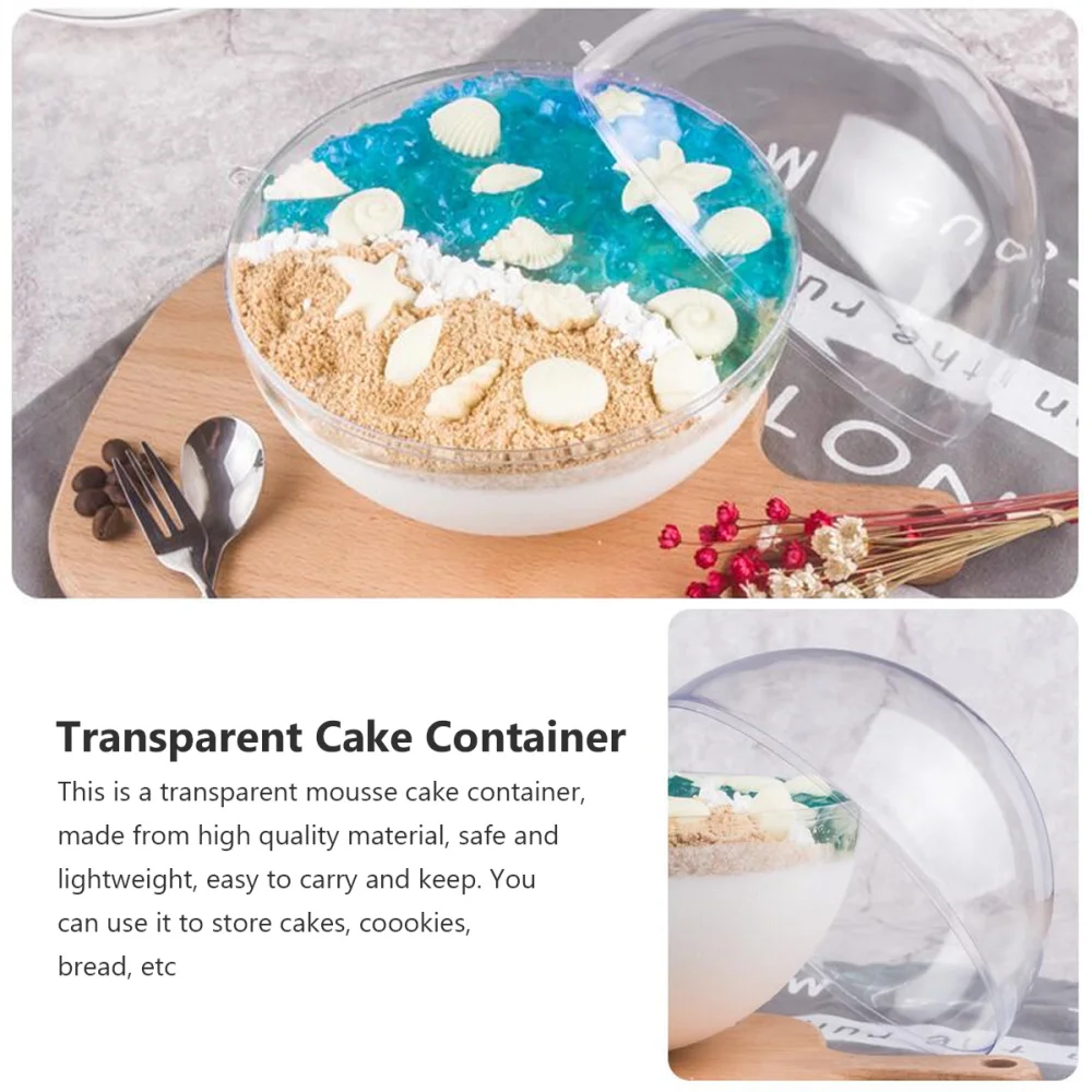 10pcs Transparent Cake Container Shape Cake Container Portable Mousse Round Cake Container (350ml Style) 
10pcs Transparent Cake Container Shape Cake Container Portable Mousse Round Cake Container (350ml Style)