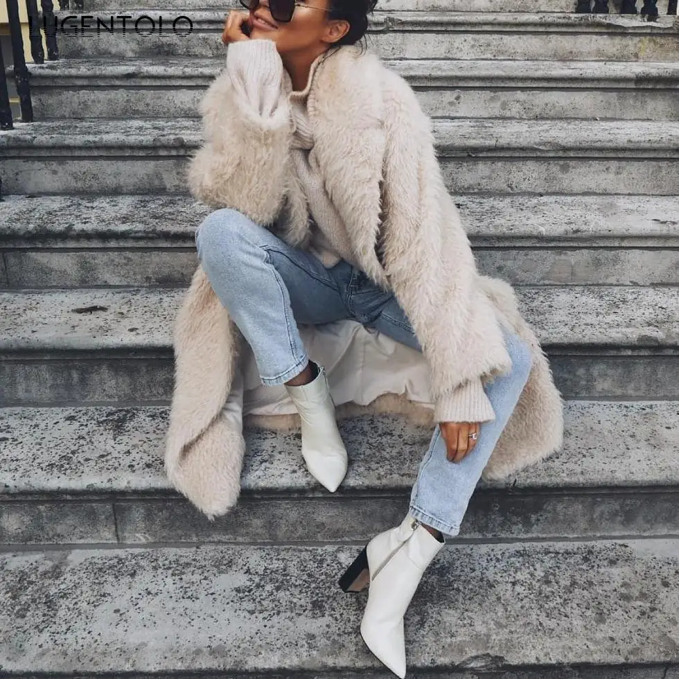 Lugentolo Women's Trench Coat Autumn Winter Warm Solid Color Lapel Fashion Coats Straight Loose Female Casual Trench
Lugentolo Women's Trench Coat Autumn Winter Warm Solid Color Lapel Fashion Coats Straight Loose Female Casual Trench