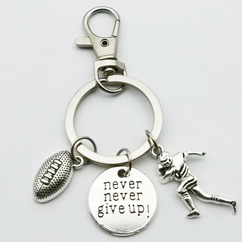 Rugby Team Keychain Jersey Ball Pants Charm Keychain Never Give Up Creative Classmate Graduation Gift Jewelry Crafts
Rugby Team Keychain Jersey Ball Pants Charm Keychain Never Give Up Creative Classmate Graduation Gift Jewelry Crafts
