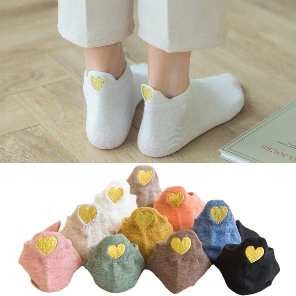 4 Pairs Lot Short Socks Women Spring Autumn Cotton Girls Cute Heart Embroidery Funny Ankle Sock Pack Breathable Calcetines Mujer
4 Pairs Lot Short Socks Women Spring Autumn Cotton Girls Cute Heart Embroidery Funny Ankle Sock Pack Breathable Calcetines Mujer