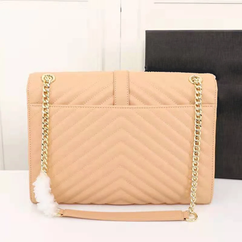 Luxury Brand Real Leather Shoulder Bag Women Top Quality Classic Caviar Crossbody Handbag Lambskin Chains Bags Purse 
Luxury Brand Real Leather Shoulder Bag Women Top Quality Classic Caviar Crossbody Handbag Lambskin Chains Bags Purse