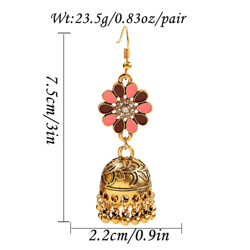 Bohemian Vintage Flower Jhumka Hanging Earrings 2020 Ethnic Gold Alloy Bells Tassel Turkish Boho Ladies Earrings
Bohemian Vintage Flower Jhumka Hanging Earrings 2020 Ethnic Gold Alloy Bells Tassel Turkish Boho Ladies Earrings