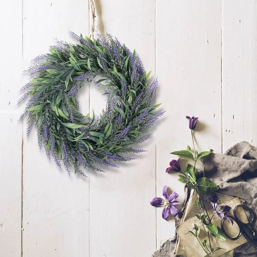 Artificial Lavender Wreath Hanging Door Wreath Garland Wreath for Front Door Christmas Party Wedding Wreath Home Decoration
Artificial Lavender Wreath Hanging Door Wreath Garland Wreath for Front Door Christmas Party Wedding Wreath Home Decoration