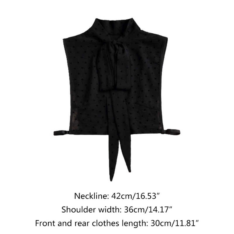 Women Bow Tied Neck False Fake Collar Sweet Heart Dot Print Chiffon Detachable Half Shirt Blouse Button Down Dickey
Women Bow Tied Neck False Fake Collar Sweet Heart Dot Print Chiffon Detachable Half Shirt Blouse Button Down Dickey