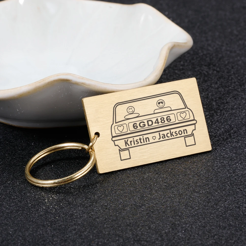 Customized Engraved Keychain for Couple Name Car Logo Plate Number Personalized Anniversary Gift Lover's Keyring Key Chain Ring
Customized Engraved Keychain for Couple Name Car Logo Plate Number Personalized Anniversary Gift Lover's Keyring Key Chain Ring