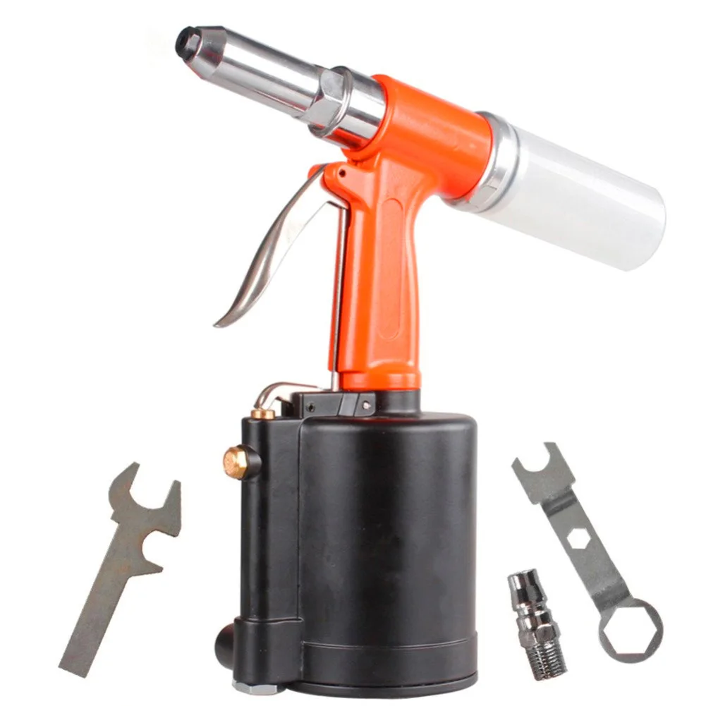 Pneumatic Rivet Tool Hydraulic Air Riveter Orange Labor Saving Heavy Duty Riveting Tool Kit 1/4inch
Pneumatic Rivet Tool Hydraulic Air Riveter Orange Labor Saving Heavy Duty Riveting Tool Kit 1/4inch