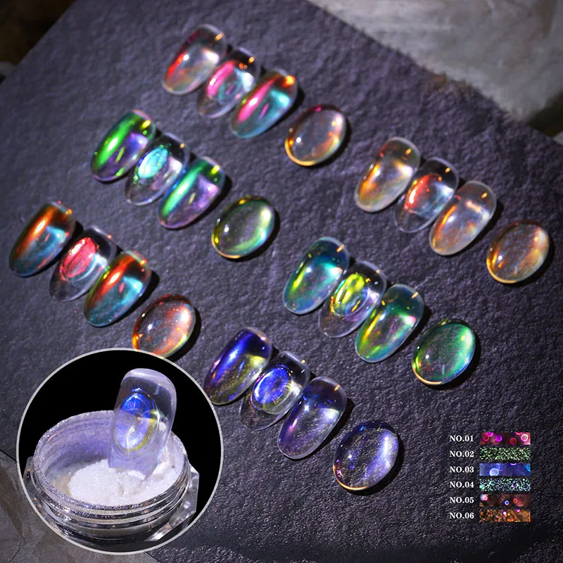 Aurora Multicolor Nail Art Glitter Powder Fairy Highlight Powder Ice Transparent Nail Art for Manicures Decorations
Aurora Multicolor Nail Art Glitter Powder Fairy Highlight Powder Ice Transparent Nail Art for Manicures Decorations