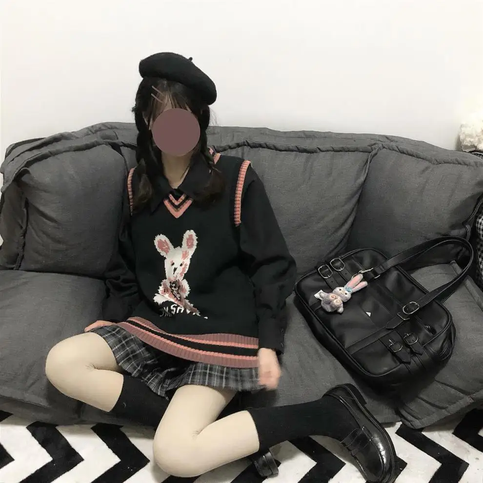 Autumn Winter Harajuku bunny Knitting Sleeve Sweater Casual Long Women Tide Printed Sweater Loose Boyfriend Pullover Gothic punk
Autumn Winter Harajuku bunny Knitting Sleeve Sweater Casual Long Women Tide Printed Sweater Loose Boyfriend Pullover Gothic punk