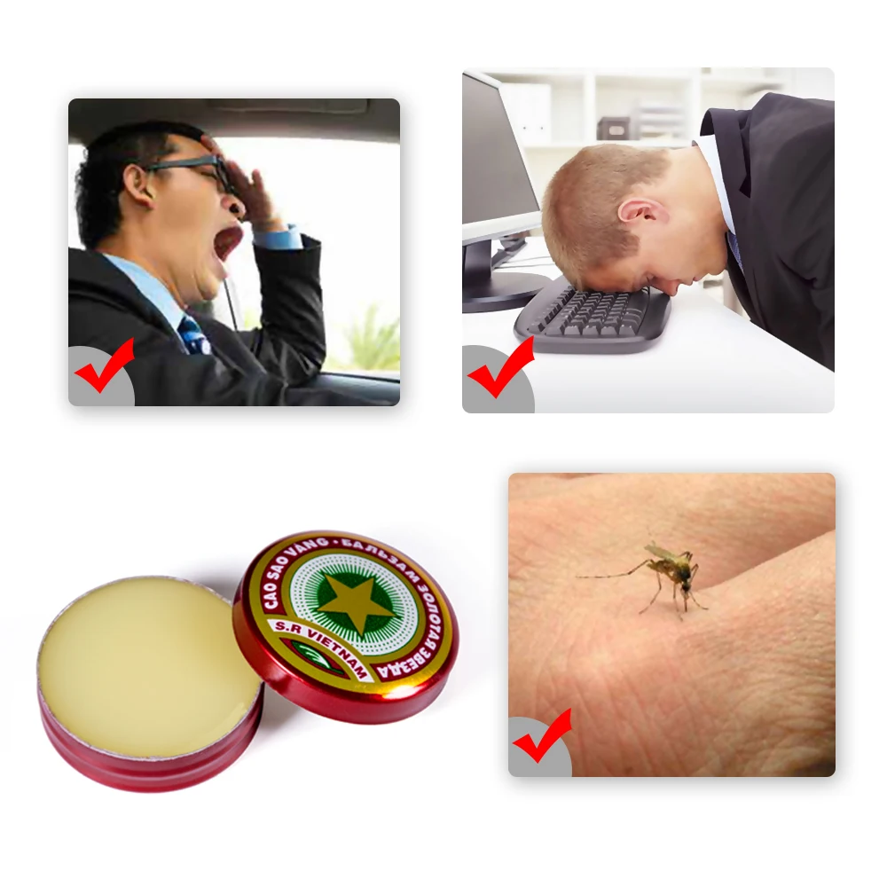 Sumifun 1Pcs Vietnam Panacea Ointment For Cold Headache Stomach Ache Dizziness Heat Stroke Insect Stings Soothe Itch Herbal Oil
Sumifun 1Pcs Vietnam Panacea Ointment For Cold Headache Stomach Ache Dizziness Heat Stroke Insect Stings Soothe Itch Herbal Oil