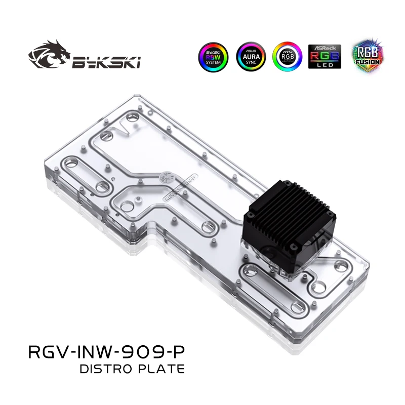 BYKSKI акриловый бак для использования в WIN 909 чехол компьютера/3PIN 5 V D RGB/Combo DDC насос