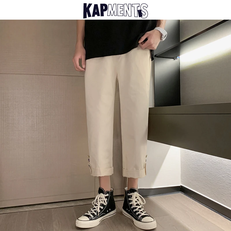 KAPMENTS Men Japanese Streetwear Calf Length Cargo Pants 2022 Spring Mens Buttons Casual Harem Sweatpants Male Black Joggers 5XL
KAPMENTS Men Japanese Streetwear Calf Length Cargo Pants 2022 Spring Mens Buttons Casual Harem Sweatpants Male Black Joggers 5XL