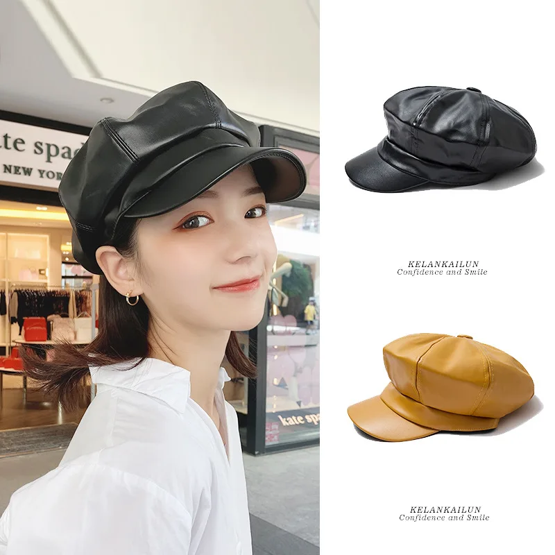 PU Leather Octagonal Cap Women Autumn and Winter British Trendsetter Korean Spring Fashion Versatile Fur Hat Duck Tongue Beret
PU Leather Octagonal Cap Women Autumn and Winter British Trendsetter Korean Spring Fashion Versatile Fur Hat Duck Tongue Beret