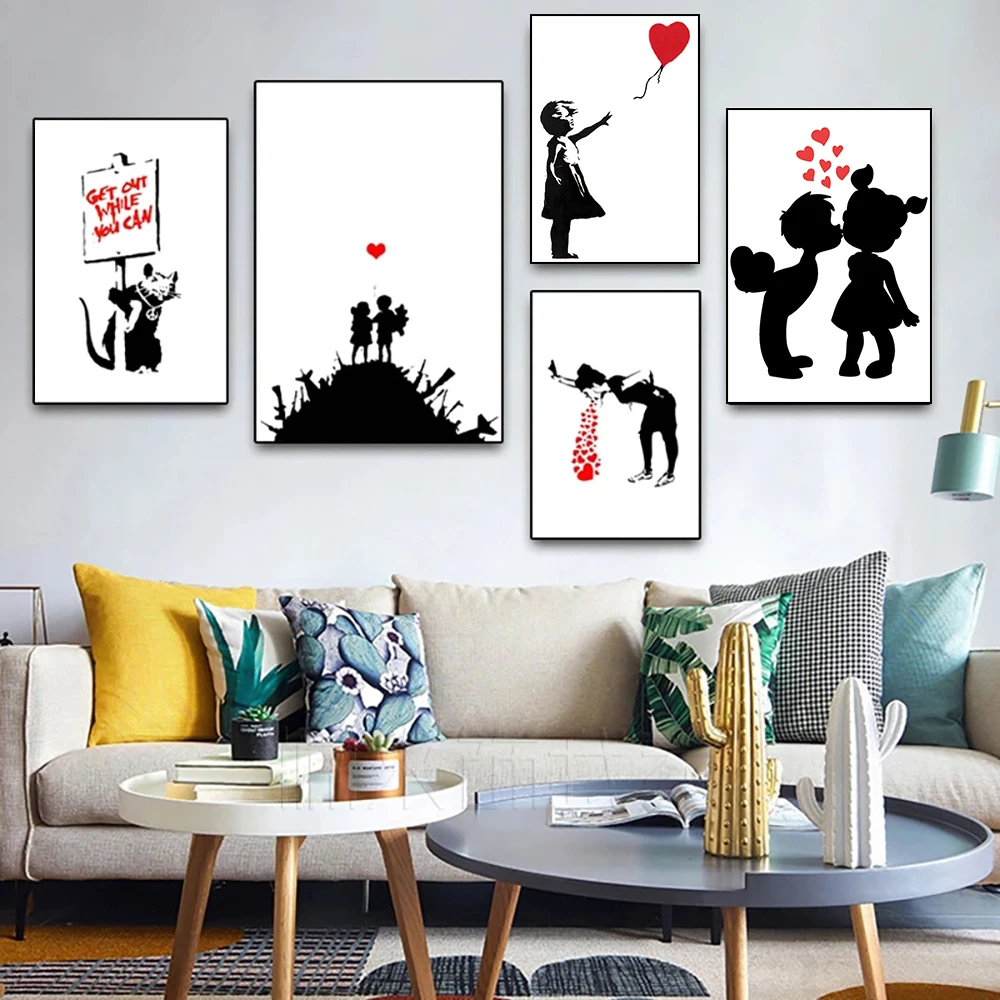 New Oil Painting By Numbers Banksy Graffiti Mural Kits Pictures Paint By Numbers on Canvas for Adults with Frame Home Decor
New Oil Painting By Numbers Banksy Graffiti Mural Kits Pictures Paint By Numbers on Canvas for Adults with Frame Home Decor