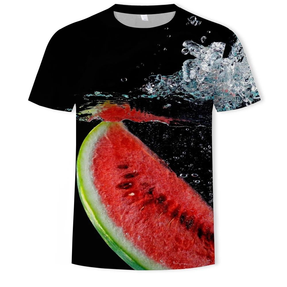 Gourmet temptation watermelon fruit men's and women's short-sleeved 3D graphic T-shirt popular men's t-shirt streetwear
Gourmet temptation watermelon fruit men's and women's short-sleeved 3D graphic T-shirt popular men's t-shirt streetwear