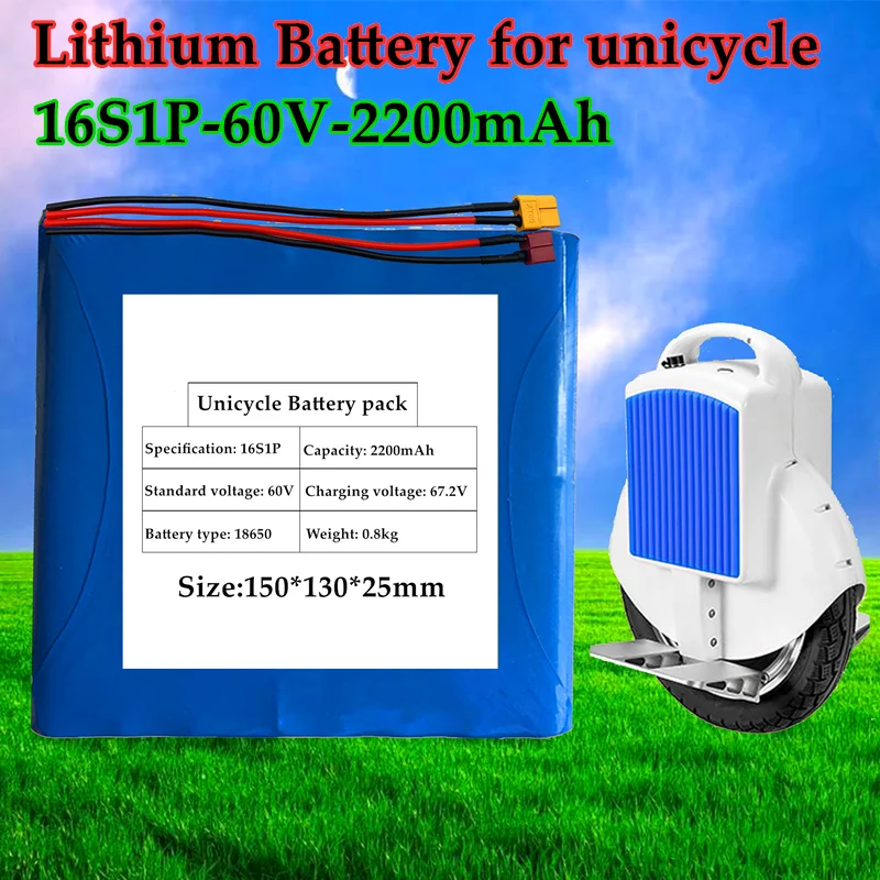100% Original 16s1p 60V 132wh lithium ion rechargeable battery 2200mAh for electric unicycle electric scooter and electric Banks
100% Original 16s1p 60V 132wh lithium ion rechargeable battery 2200mAh for electric unicycle electric scooter and electric Banks