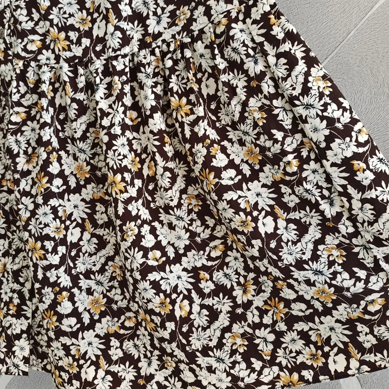 SEQINYY Black Casual Dress White Yellow Flowers Print Summer Spring New Fashion Design Women Runway Draped Midi Elegant Belt 
SEQINYY Black Casual Dress White Yellow Flowers Print Summer Spring New Fashion Design Women Runway Draped Midi Elegant Belt