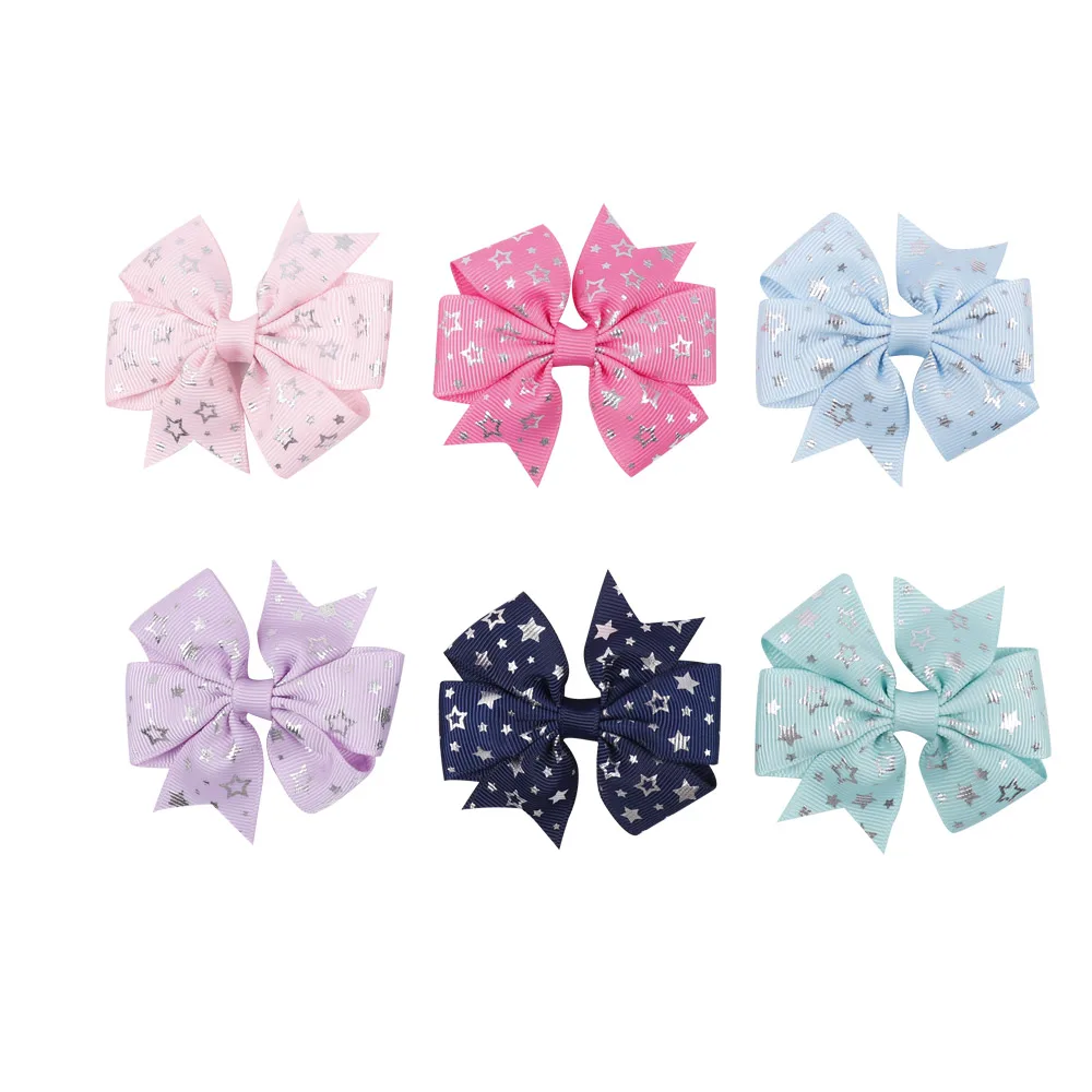 Girl's Hair Accessories Solid Color Five Pointed Star Print Bows Hair Cilps Handmade Windmill Headdress Hairpin ozdoby do wlosow
Girl's Hair Accessories Solid Color Five Pointed Star Print Bows Hair Cilps Handmade Windmill Headdress Hairpin ozdoby do wlosow