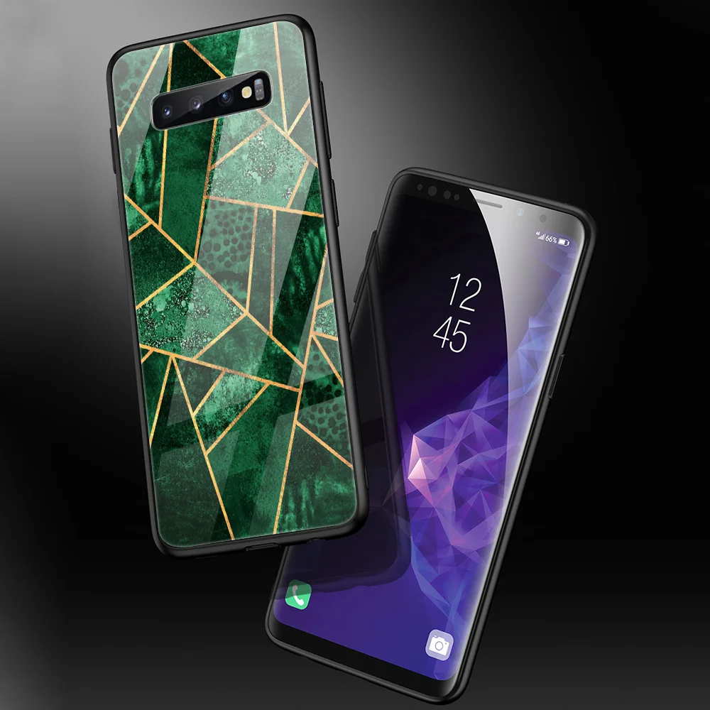 Чехлы из мраморного стекла для Samsung Galaxy S10 S10e S9 S8 S7 Note 10 9 8 A30 A40 A50 A70 A6 A7 A8 A9 J4 J6 J7 Plus 2018