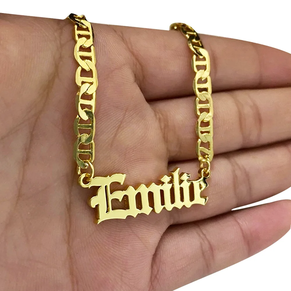 Personalized Custom Name Necklace Hiphop Stainless Steel Initial Letter Nameplate Necklaces O Chain Gift for Women Men Boyfriend
Personalized Custom Name Necklace Hiphop Stainless Steel Initial Letter Nameplate Necklaces O Chain Gift for Women Men Boyfriend