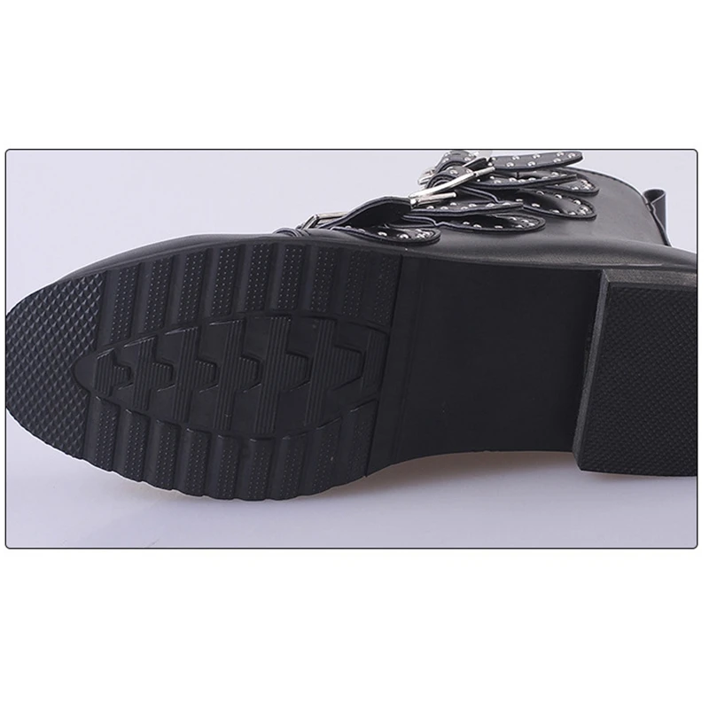 SWYIVY Rivets Faux Leather PU Booties Buckle Straps Thick Heel Black Ankle Women Boots Studded Decorated Woman Boots Motorcycle 
SWYIVY Rivets Faux Leather PU Booties Buckle Straps Thick Heel Black Ankle Women Boots Studded Decorated Woman Boots Motorcycle