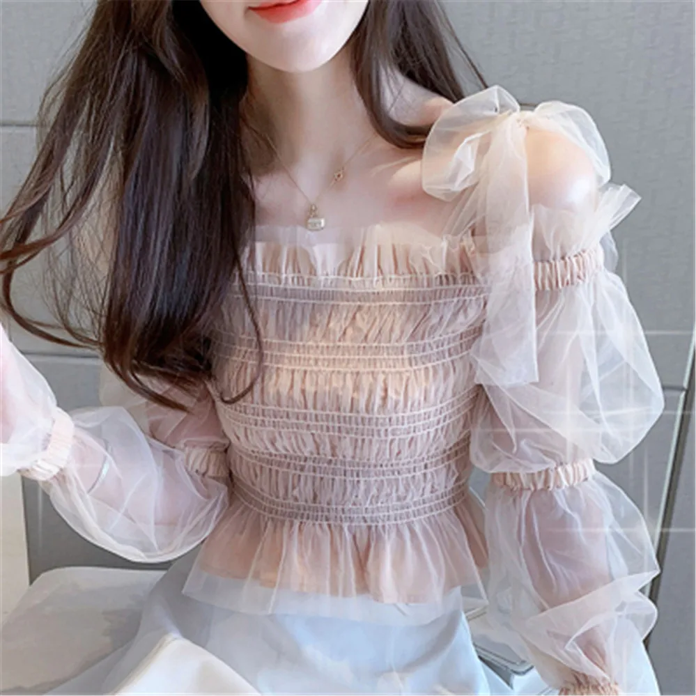 Korean Fashion Long Sleeve Blusas Woman 2021 Apricot Lace Sexy Chiffon Ladies Shirt Off-Shoulder Women Blouses and Tops ZY5510
Korean Fashion Long Sleeve Blusas Woman 2021 Apricot Lace Sexy Chiffon Ladies Shirt Off-Shoulder Women Blouses and Tops ZY5510