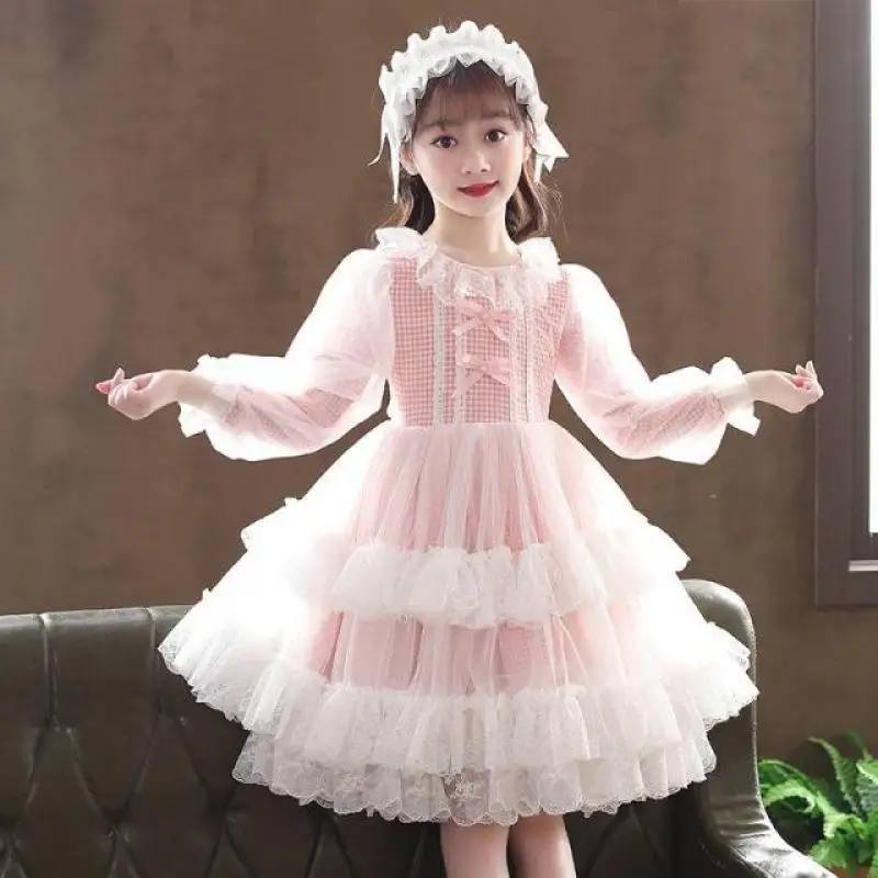 New Lolita Dress Girls Autumn Bow Lace Long Sleeve Princess Dress Children's Birthday Party Vestido Kids Halloween Costume 3-12Y
New Lolita Dress Girls Autumn Bow Lace Long Sleeve Princess Dress Children's Birthday Party Vestido Kids Halloween Costume 3-12Y