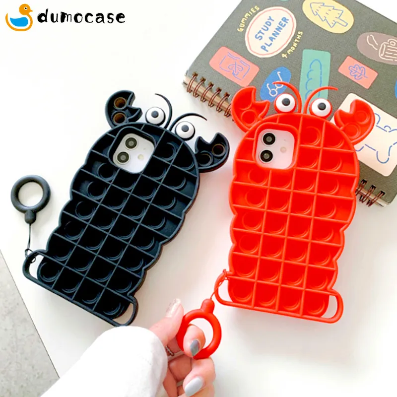 Stress Reliever Silicone Phone Case For IPhone 12 Pro MAX 11 XS MAX XR 6 7 8 Plus Funny Cartoon Cute 3D Lobster Shape Soft Cover
Stress Reliever Silicone Phone Case For IPhone 12 Pro MAX 11 XS MAX XR 6 7 8 Plus Funny Cartoon Cute 3D Lobster Shape Soft Cover
