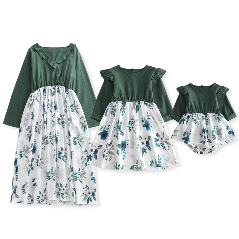 Mother Daughter Macthing Dresses Family Fashion Flower Vacation Sets Mum Baby Mommy and Me Long Sleeve Ruffle Casual loose Dress
Mother Daughter Macthing Dresses Family Fashion Flower Vacation Sets Mum Baby Mommy and Me Long Sleeve Ruffle Casual loose Dress