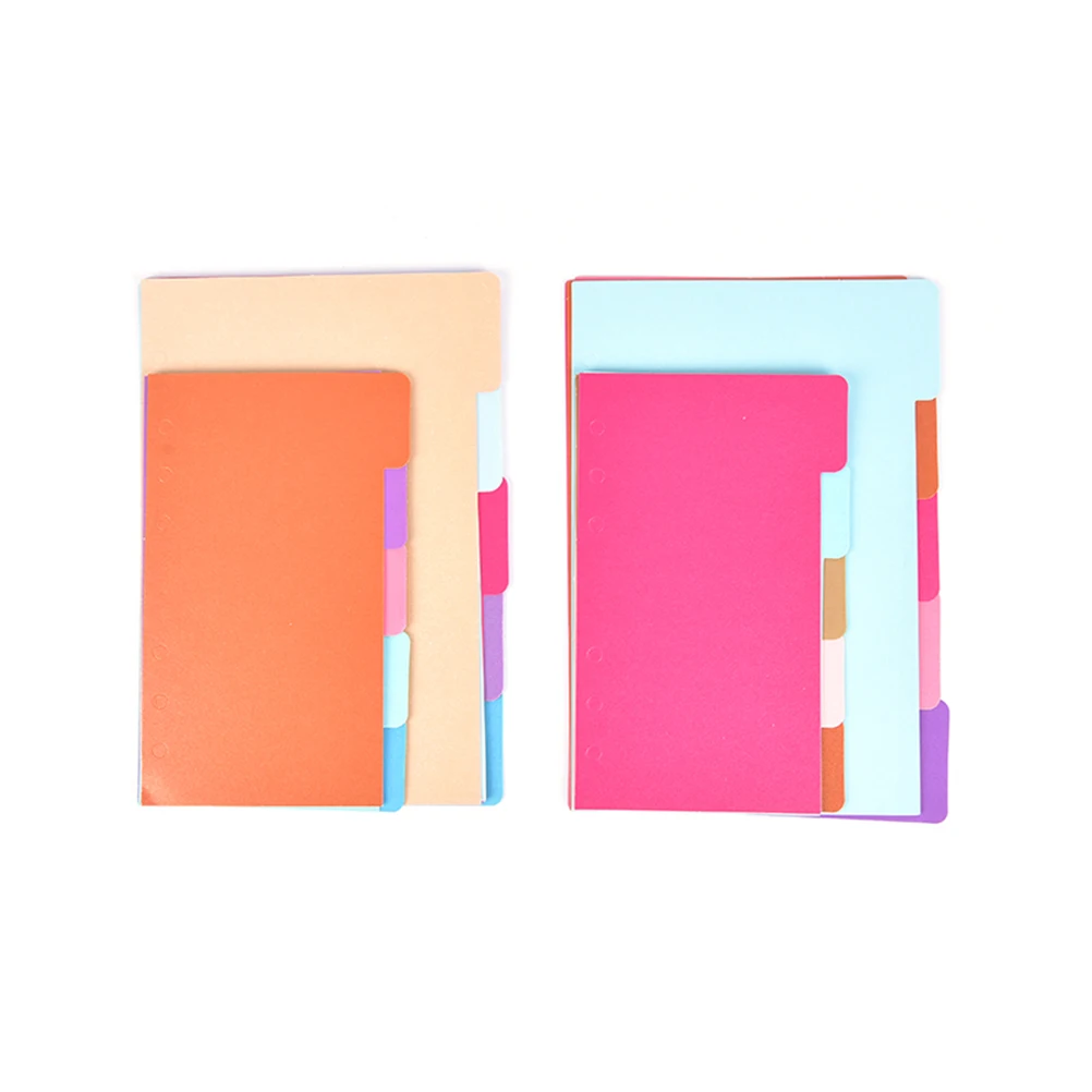 

5 Sheets Binder Index Dividers A5 A6 Inner Page Organizer Notebook Index Paper Separator Divider Pages Matching Filofax
