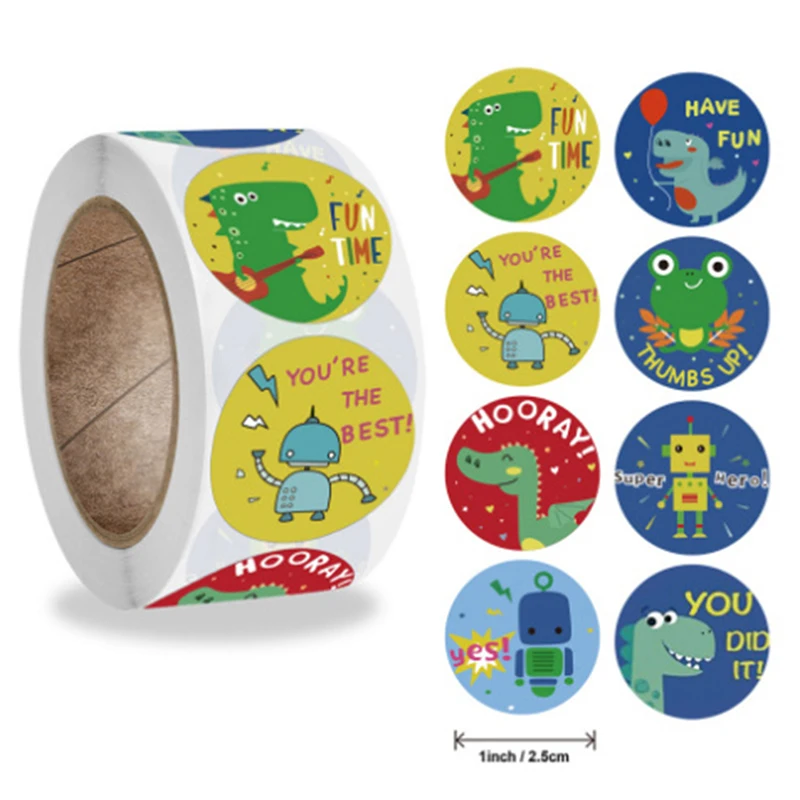 Cartoon Animals Stickers Cute Words Reward Stickers for Teacher Encourage Student 1'' 500pcs/roll Round Reward Sticker for Kid
Cartoon Animals Stickers Cute Words Reward Stickers for Teacher Encourage Student 1'' 500pcs/roll Round Reward Sticker for Kid