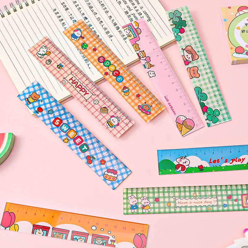 Kawaii Acrylic Ruler Student Cute Stationery Measuring Straight Ruler Learning Office Scale Tools 15cm Length
Kawaii Acrylic Ruler Student Cute Stationery Measuring Straight Ruler Learning Office Scale Tools 15cm Length