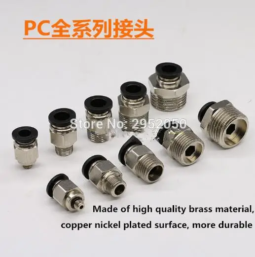 

Free shipping 20 Pcs/lot 10-2 Pneumatic fitting , 1/4" to 10mm push in quick joint connect, PC10-02 one touch in fittings