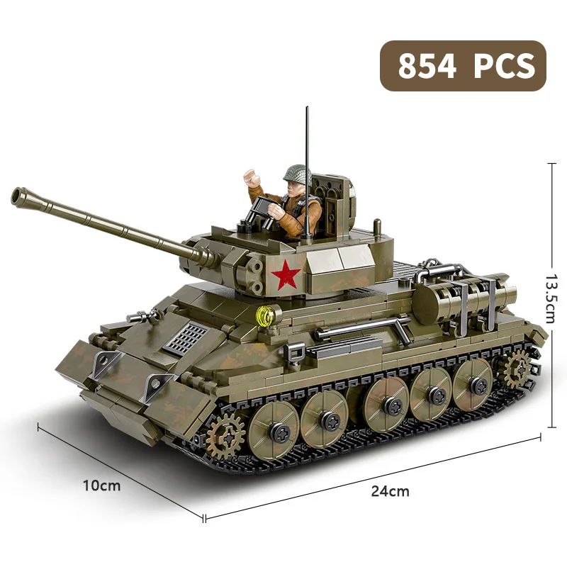 Вторая мировая война 2 Военная брикет 85 средний танк оружие Набор строительных