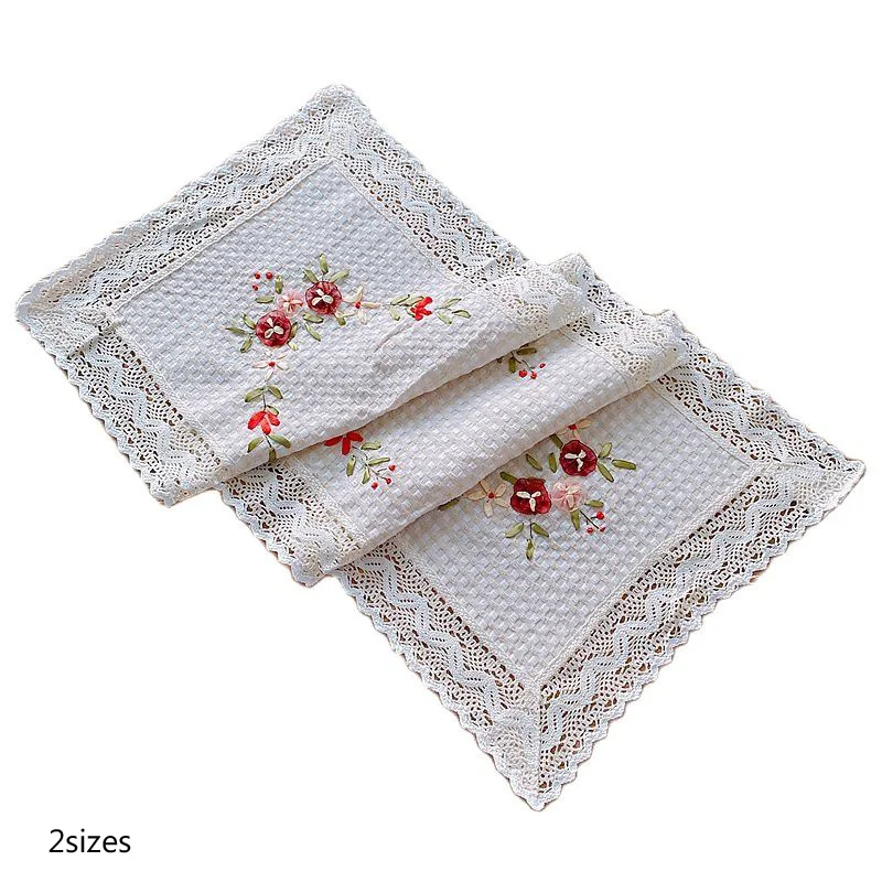 Elegant 3D flower cotton Embroidery bed Table flag Runner cloth cover Lace kitchen tablecloth Christmas Wedding party decor
Elegant 3D flower cotton Embroidery bed Table flag Runner cloth cover Lace kitchen tablecloth Christmas Wedding party decor