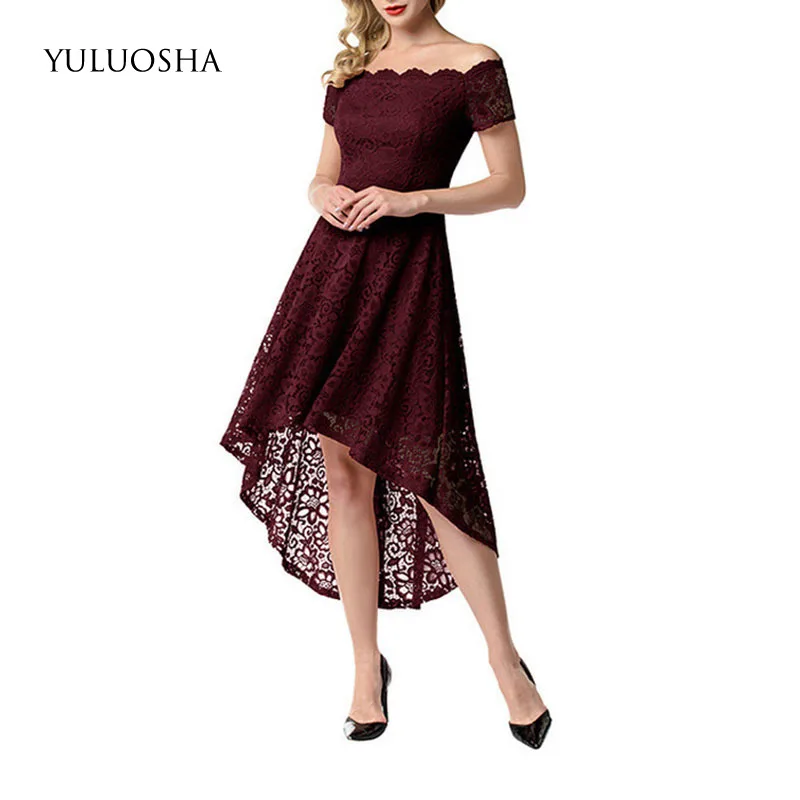 YULUOSHA Women Formal Dress Boat Neck Lace Asymmetrical Evening Dresses Sexy Evening Gown Fashion Black Gown Robe De Soiree
YULUOSHA Women Formal Dress Boat Neck Lace Asymmetrical Evening Dresses Sexy Evening Gown Fashion Black Gown Robe De Soiree