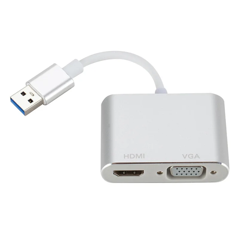 Преобразователь YMY 2 в 1 с USB3.0 на HDMI VGA для ноутбука видео дисплей проектор