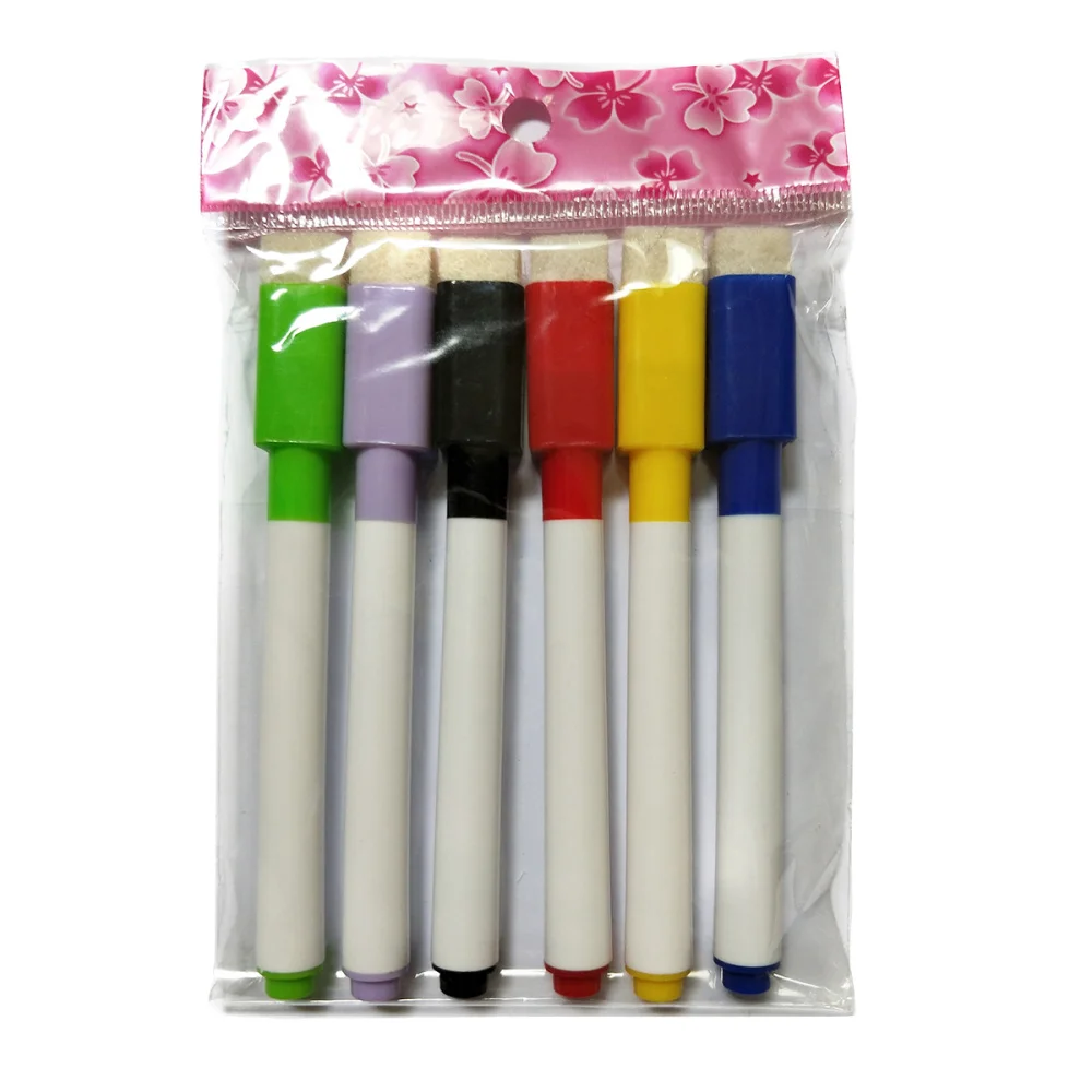 6 Pcs Dry Erase Markers Rewritable Fine Point Low Odor Mini Magnetic Assorted Vivid Colors 
6 Pcs Dry Erase Markers Rewritable Fine Point Low Odor Mini Magnetic Assorted Vivid Colors