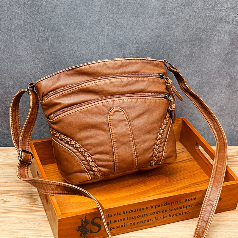 Annmouler Vintage Women Crossbody Bag Small Size Bag Washed Pu Leather Shoulder Bag Brown Messenger Bag Pockets Soft Handbags
Annmouler Vintage Women Crossbody Bag Small Size Bag Washed Pu Leather Shoulder Bag Brown Messenger Bag Pockets Soft Handbags