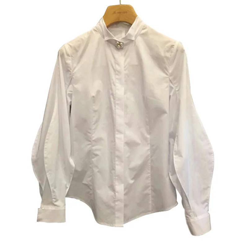 2021 spring and summer lantern long-sleeved stand-up collar shirt loose bottoming student tops women
2021 spring and summer lantern long-sleeved stand-up collar shirt loose bottoming student tops women