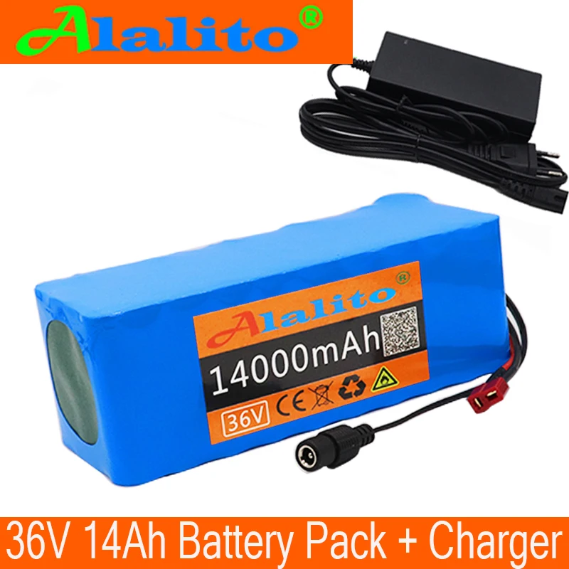 36V батарея 10S4P 14Ah 18650 литиевая 500W высокой мощности 42V 14000mAh Ebike Электрический