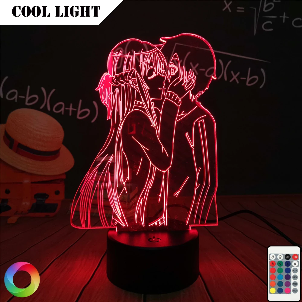 Sword Art Online Anime Led Light for Bedroom Decor Night Light SAO Kirigaya Kazuto Table Lamp Yuuki Asuna Gift
Sword Art Online Anime Led Light for Bedroom Decor Night Light SAO Kirigaya Kazuto Table Lamp Yuuki Asuna Gift