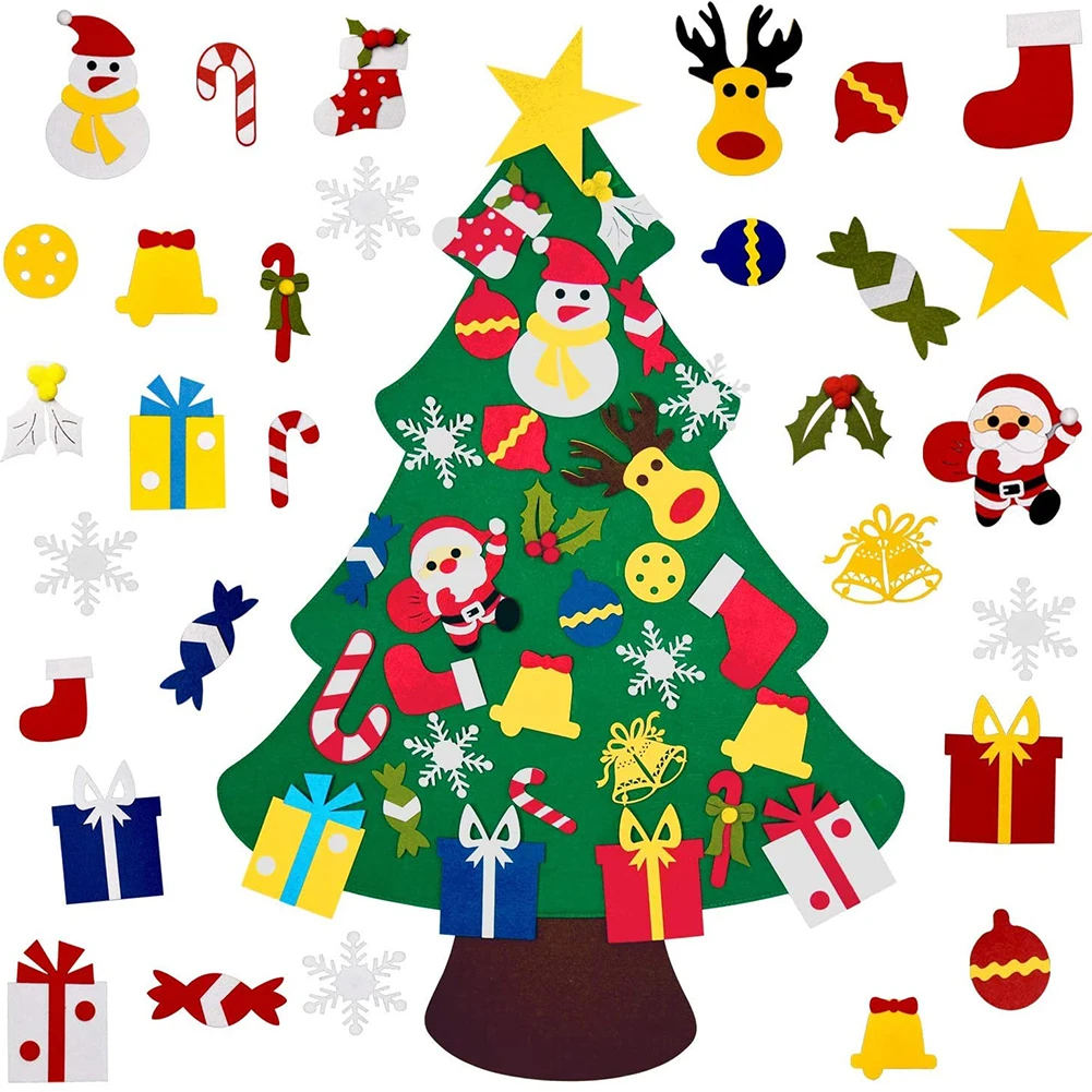 Christmas tree + Light string Children DIY felt Christmas tree with LED Lights Christmas Home Door Wall Hanging Decoration
Christmas tree + Light string Children DIY felt Christmas tree with LED Lights Christmas Home Door Wall Hanging Decoration