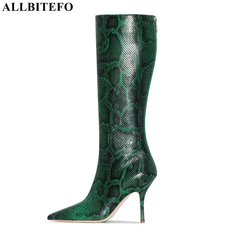 ALLBITEFO size 34-43 Snake texture Microfiber women knee high boots fashion sexy pointed toe high heel shoes thigh high boots
ALLBITEFO size 34-43 Snake texture Microfiber women knee high boots fashion sexy pointed toe high heel shoes thigh high boots
