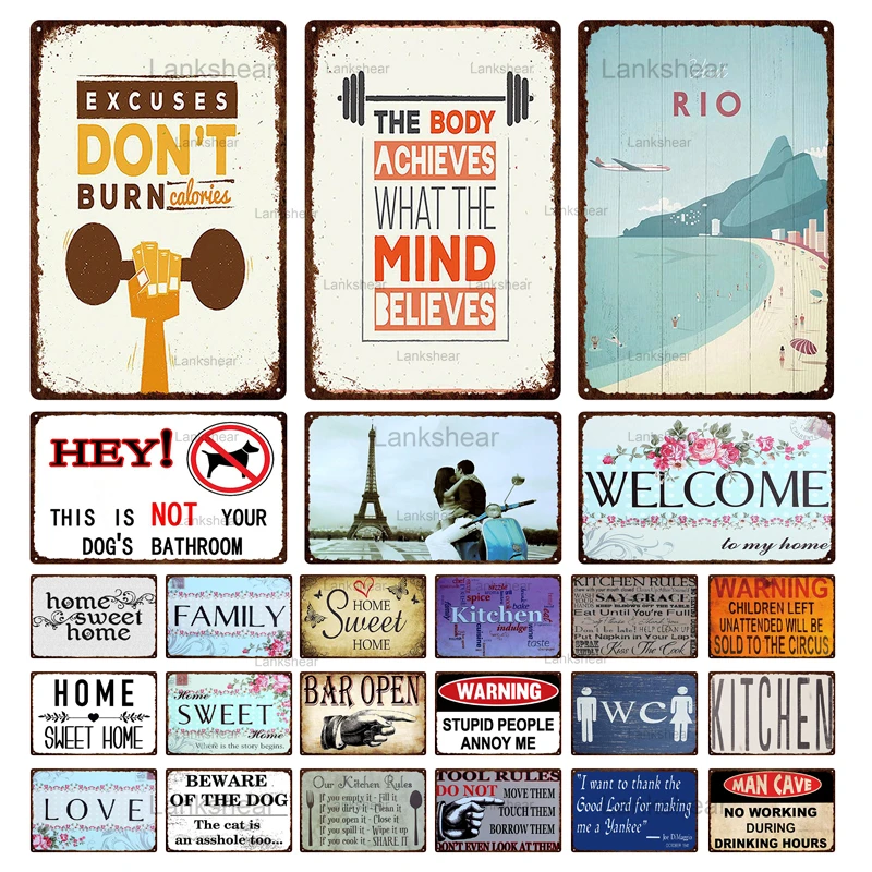 Vintage Welcome Door Signs Metal Sign Family Rules Kitchen Rules Iron Paintings Retro Poster Plaque Plate Home Room Decor 4Fr-2
Vintage Welcome Door Signs Metal Sign Family Rules Kitchen Rules Iron Paintings Retro Poster Plaque Plate Home Room Decor 4Fr-2