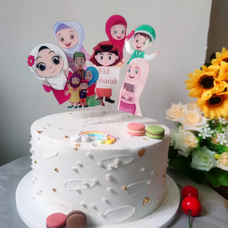 Acrylic Muslim Color Printing Cake Toppers Eid Mubarak Cute Characters Cake Toppers for Islamic Holiday Cake Decor Supplies New
Acrylic Muslim Color Printing Cake Toppers Eid Mubarak Cute Characters Cake Toppers for Islamic Holiday Cake Decor Supplies New