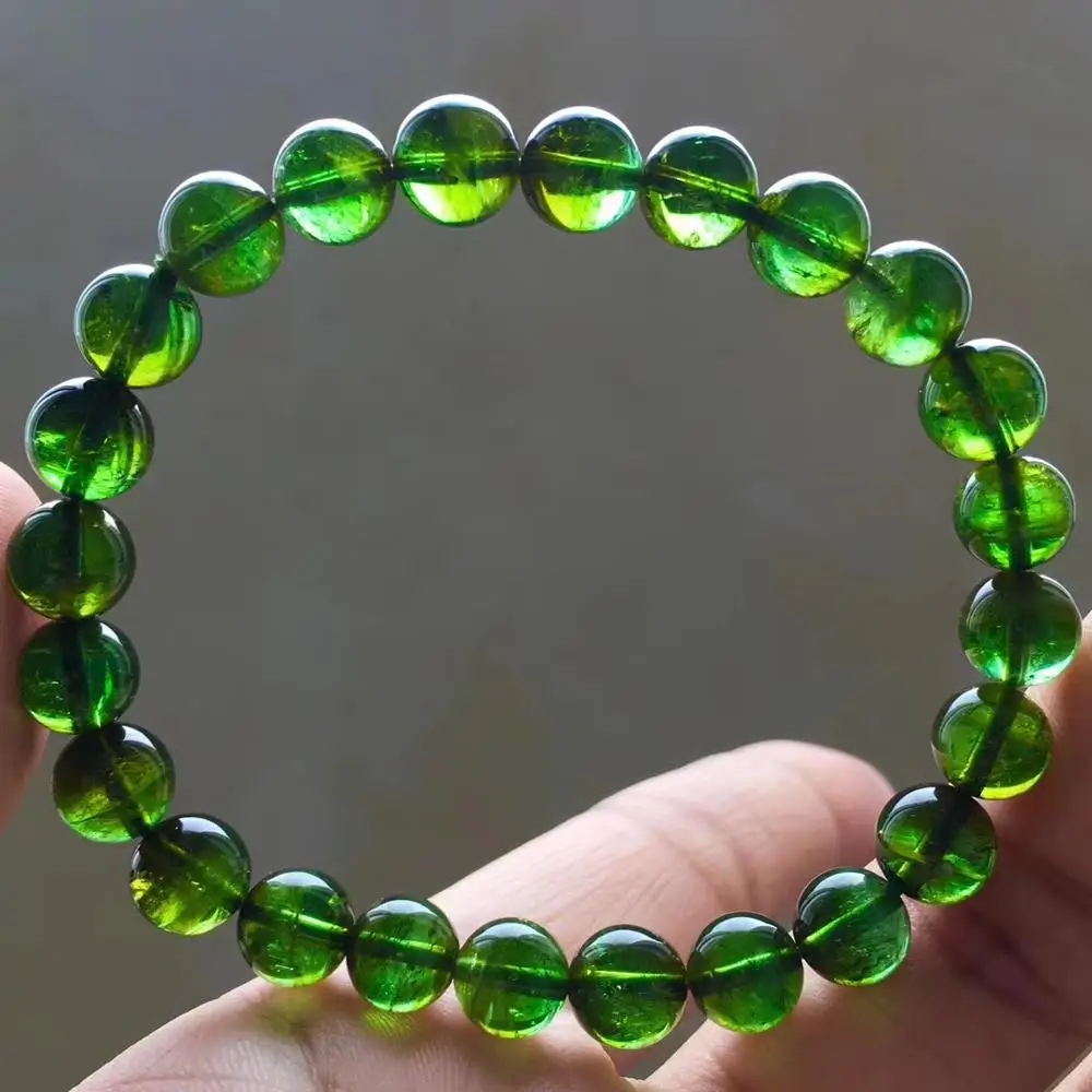 Genuine Natural Green Tourmaline Quartz Clear Round Beads Bracelet 7.8mm From Brazil Women Men Crystal AAAAAA
Genuine Natural Green Tourmaline Quartz Clear Round Beads Bracelet 7.8mm From Brazil Women Men Crystal AAAAAA