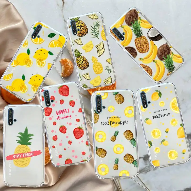Lemon pineapple strawberry fruit Phone Case Transparent for Huawei honor P mate 40 20 30 10 50 i 9 x mate pro lite 8a
Lemon pineapple strawberry fruit Phone Case Transparent for Huawei honor P mate 40 20 30 10 50 i 9 x mate pro lite 8a
