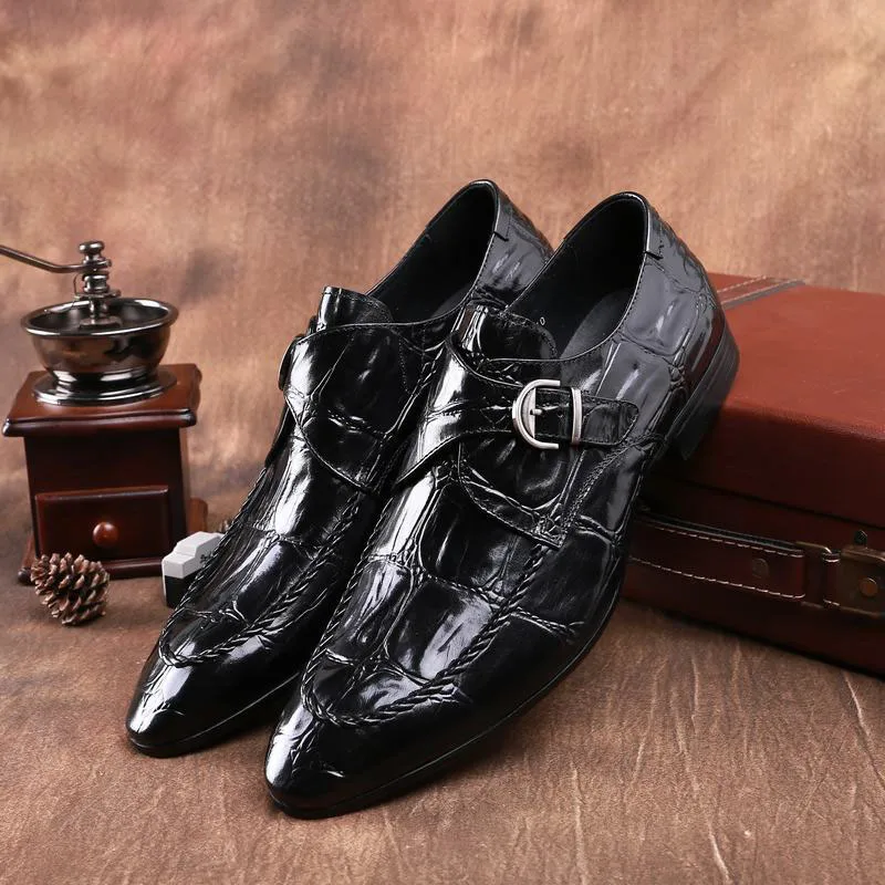 Buckle Strap Men's Dress Shoes Formal Business Oxfords Vintage Men Elegant Genuine Leather Male Party Wedding Shoes B88
Buckle Strap Men's Dress Shoes Formal Business Oxfords Vintage Men Elegant Genuine Leather Male Party Wedding Shoes B88